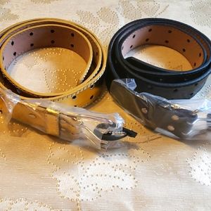 Two stylish vegan belts New never used! 38-40 large
